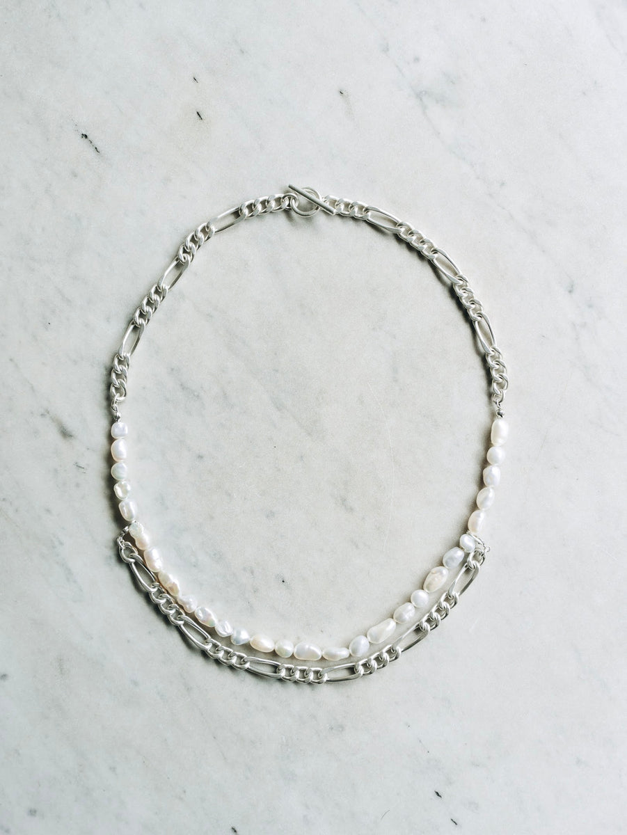 pry シュウト3way Pearl Silver Chain Necklace 3way Pearl Silver Chain Necklace – PRY