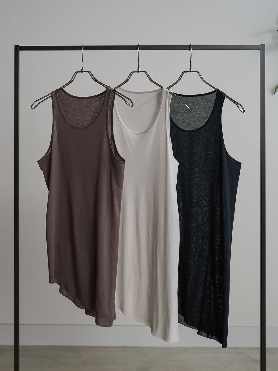 Premium Knit Layered Tank Top 【milk】 – PRY
