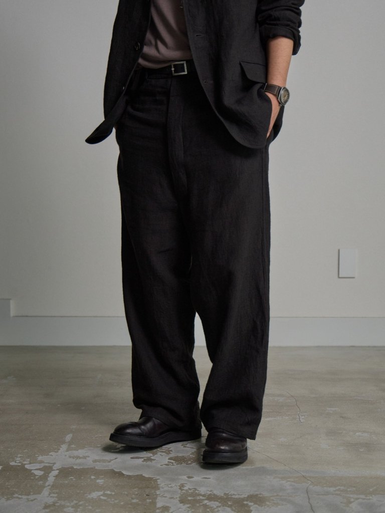 PRYシュウト Dry Serge Sarouel Wide Pants 黒 Dry Serge Sarouel Wide Pants [BLACK] – PRY