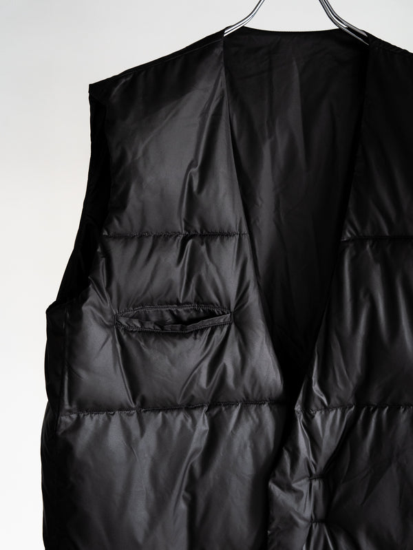 Thermal Layered Long Vest 【BLACK】