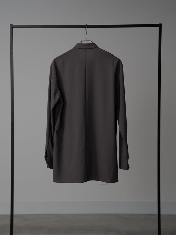 Super100's Button-front Shirt【taupe】
