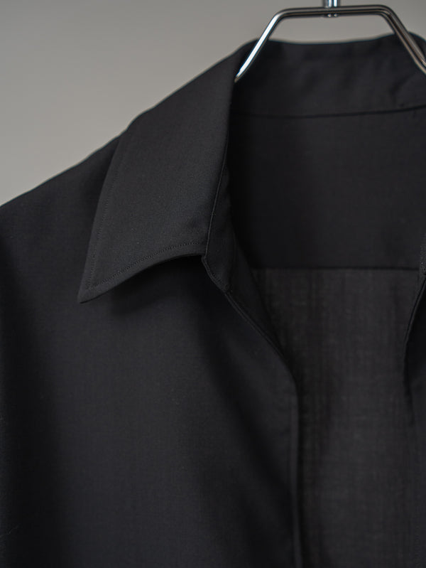 Super100's Vareuse Shirt【black】