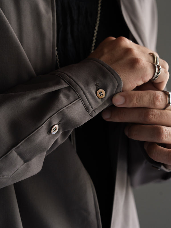 Super100's Vareuse Shirt【taupe】