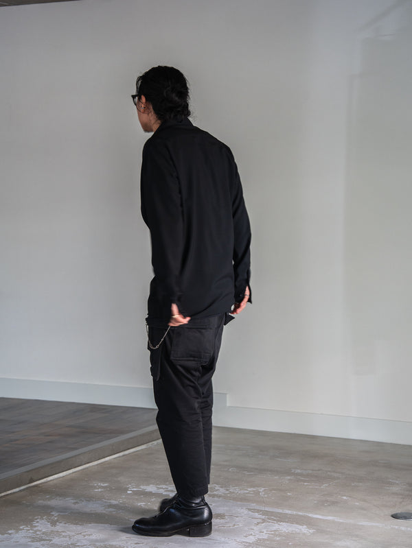 Super100's Vareuse Shirt【black】