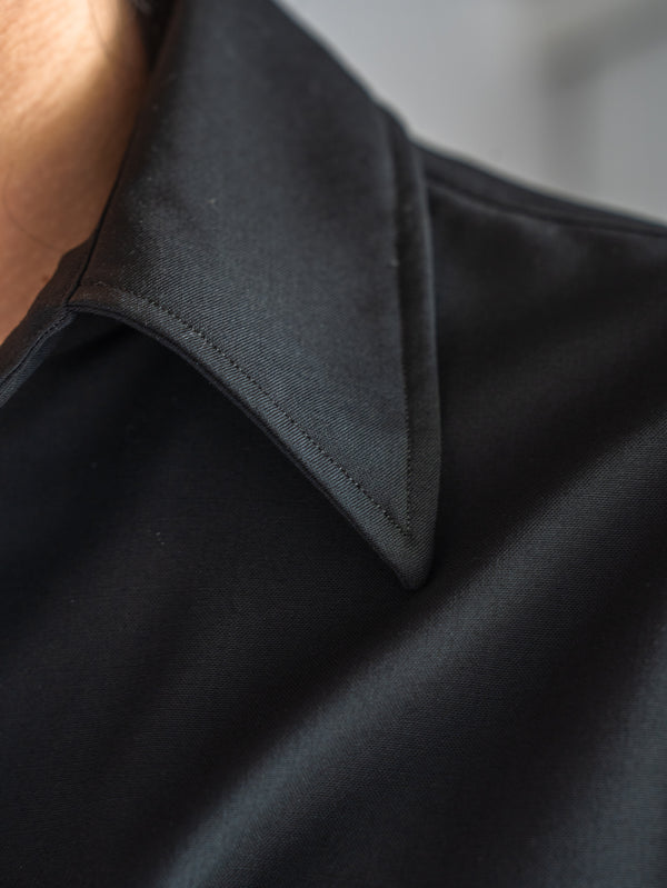 Super100's Vareuse Shirt【black】
