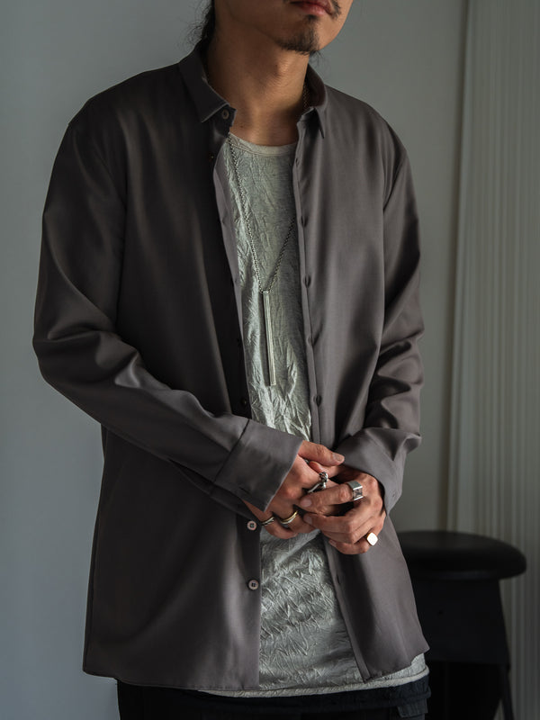Super100's Button-front Shirt【taupe】