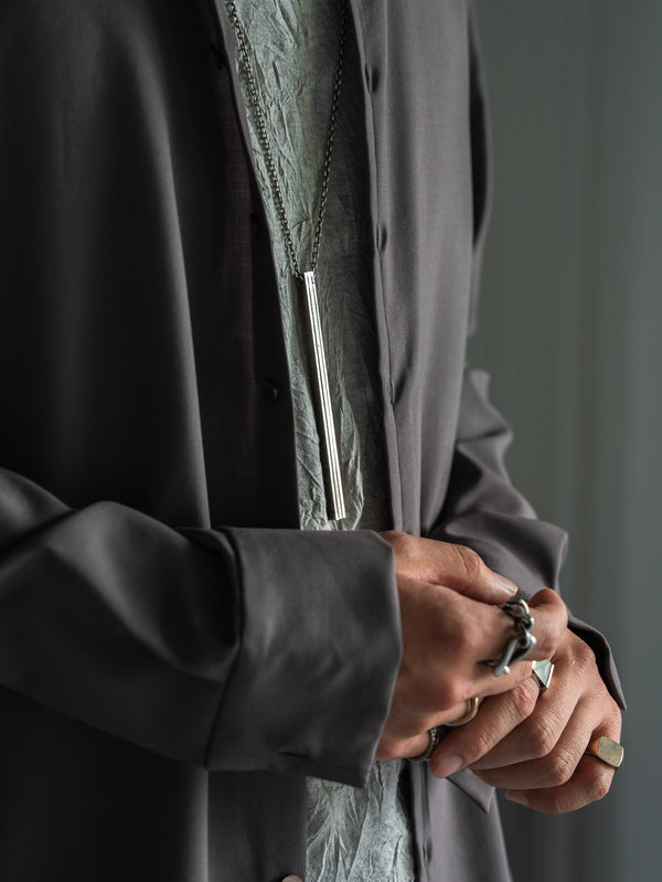 Super100's Button-front Shirt【taupe】