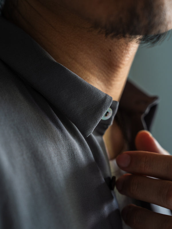 Super100's Button-front Shirt【taupe】