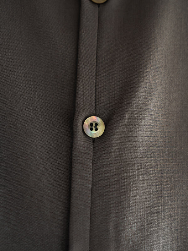 Super100's Button-front Shirt【taupe】