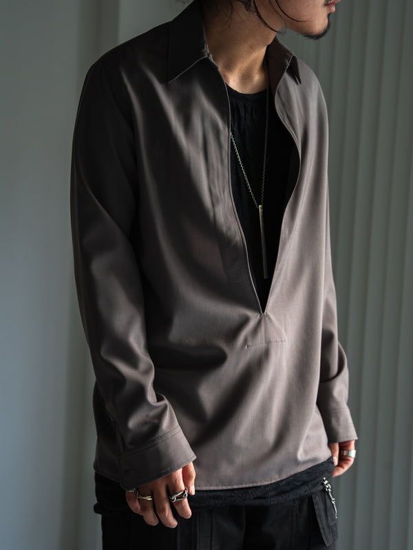 Super100's Vareuse Shirt【taupe】