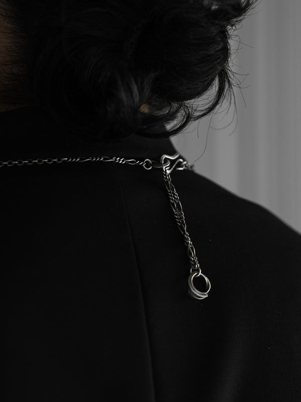 3way Silver Mix Chain Necklace