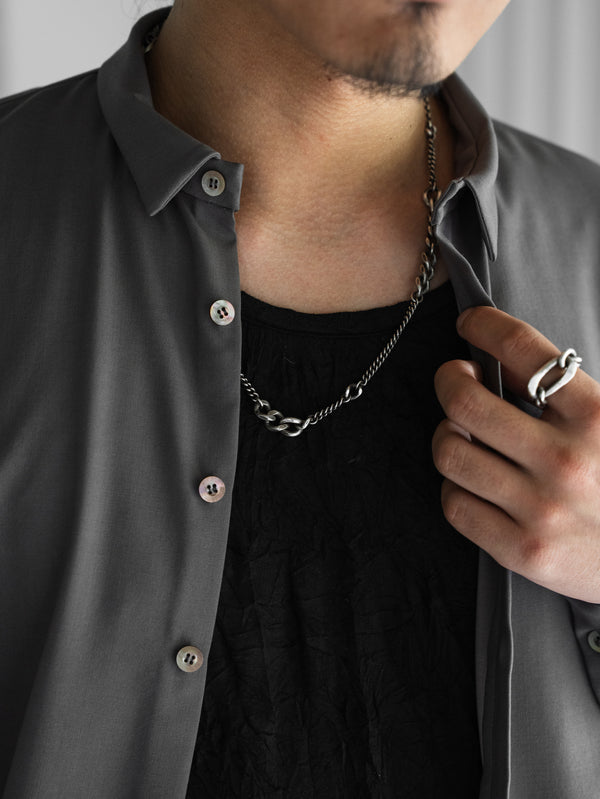3way Silver Mix Chain Necklace
