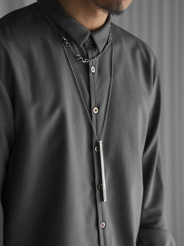 3way Silver Mix Chain Necklace