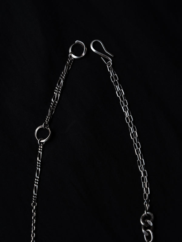 3way Silver Mix Chain Necklace
