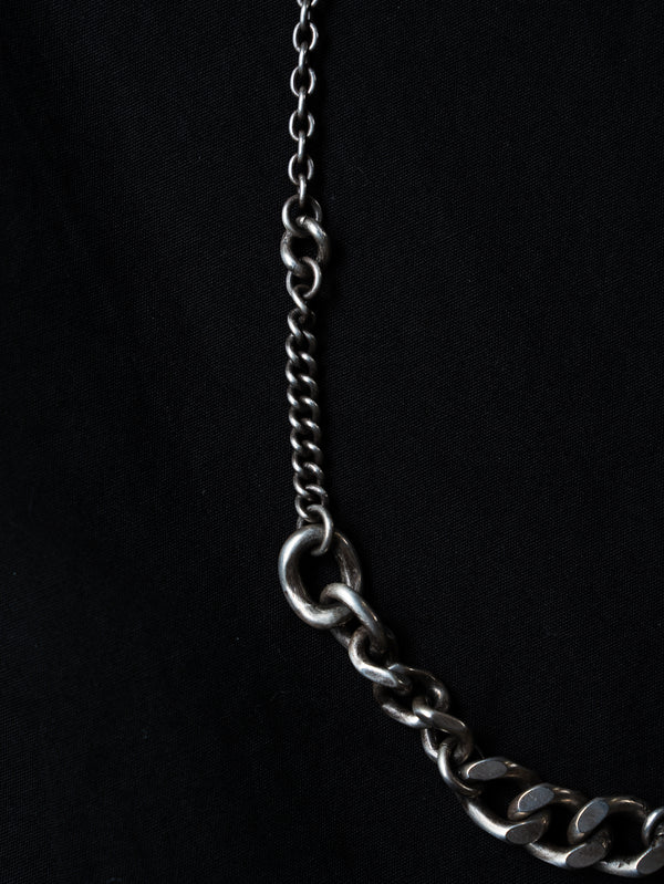 3way Silver Mix Chain Necklace