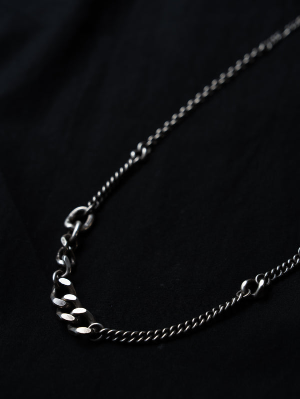 3way Silver Mix Chain Necklace