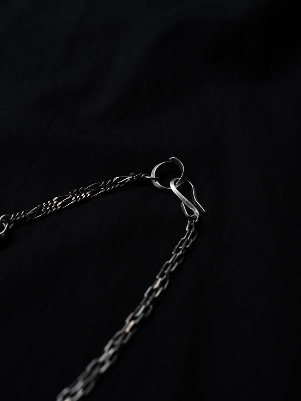 3way Silver Mix Chain Necklace