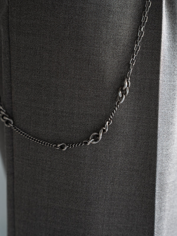 3way Silver Mix Chain Necklace