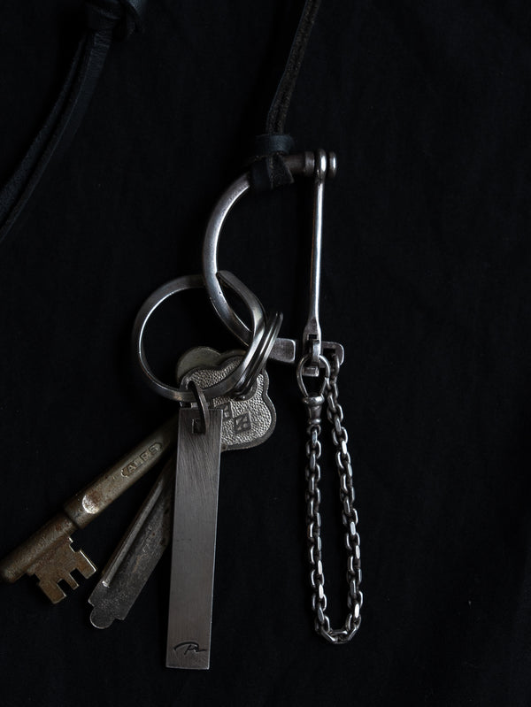 D-Clasp Key Ring with GUIDI Leather Code