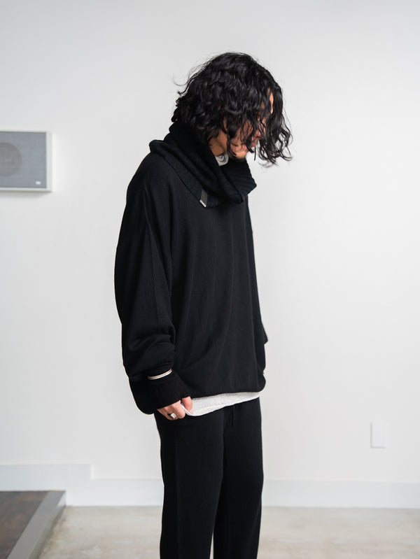 Cashmere Double Wrap Snood【black】