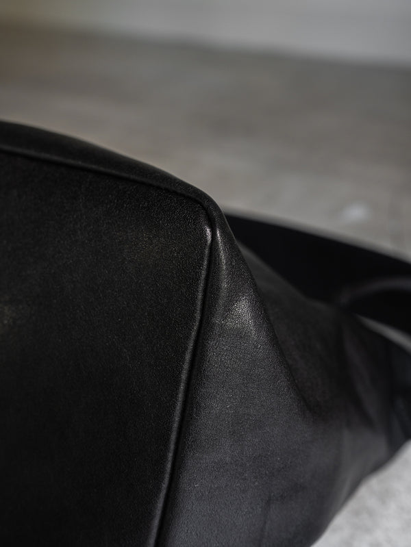 Leather Front Zip Travel Bag