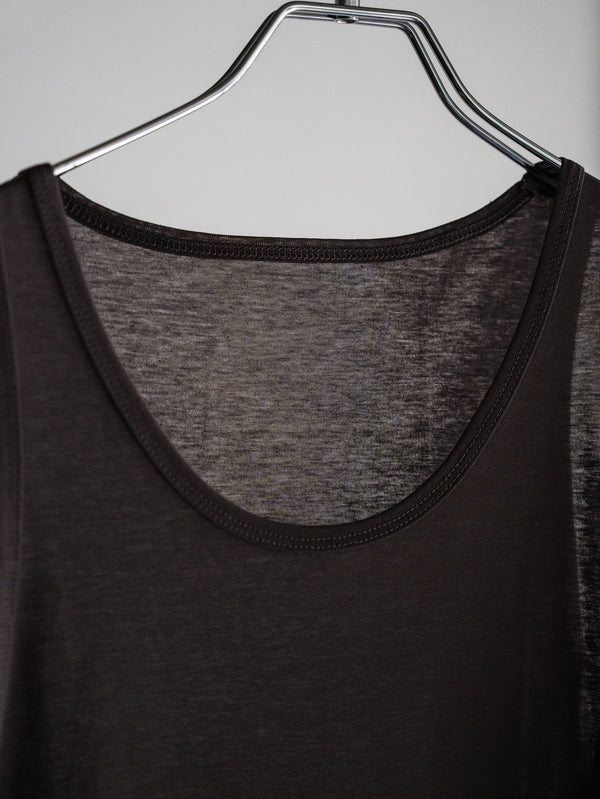 Premium Knit Layered Top 【taupe】