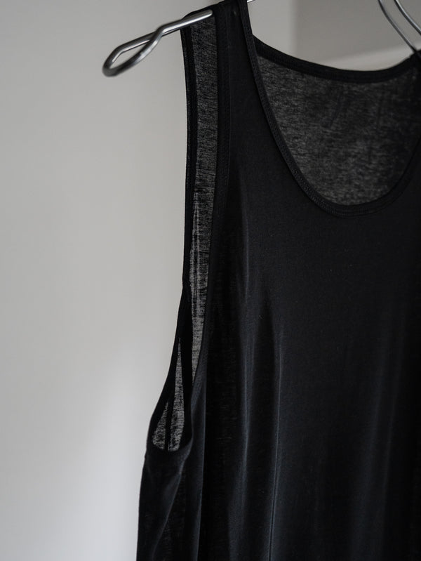 Premium Knit Layered Top【black】