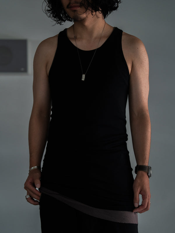 Premium Knit Layered Top【black】