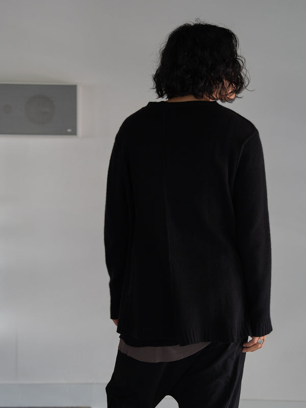 Premium Knit Layered Top【black】