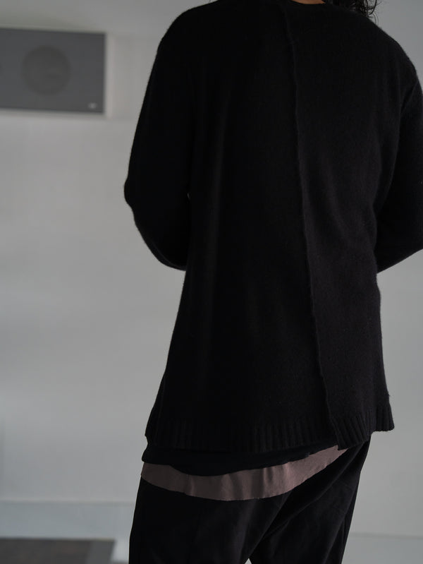 Premium Knit Layered Top【black】