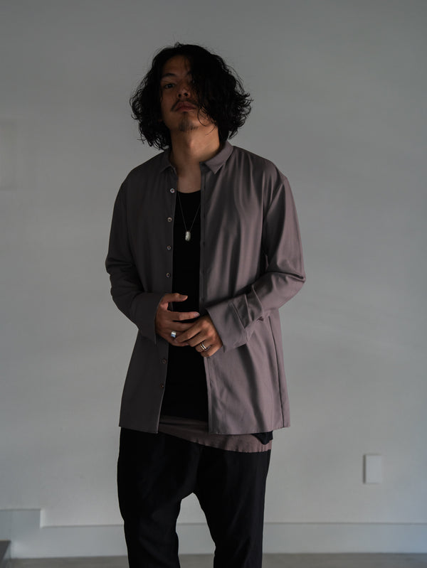 Premium Knit Layered Top 【taupe】