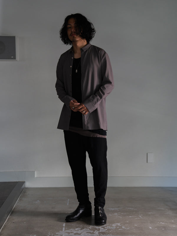 Premium Knit Layered Top 【taupe】