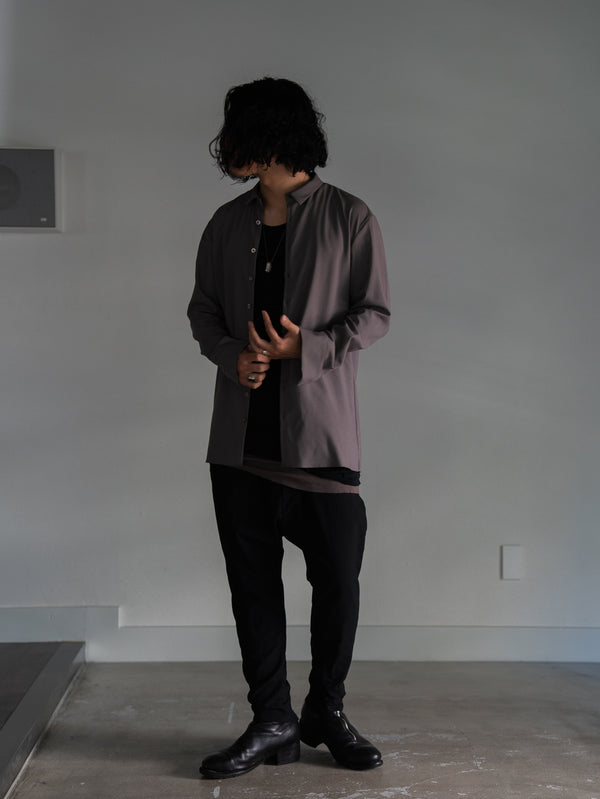 Premium Knit Layered Top 【taupe】