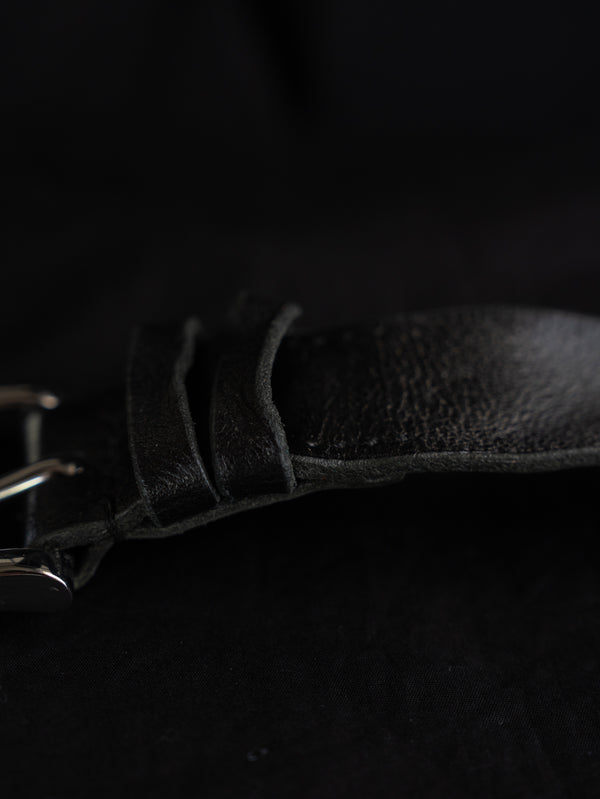 Sculpted Leather Buckle Bracelet