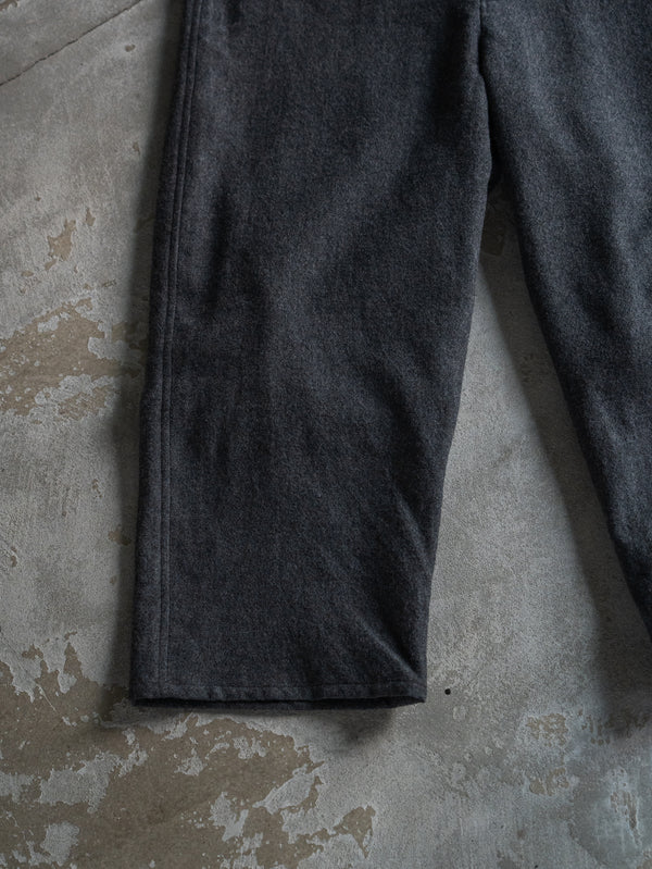 Washed Serge Sarouel Wide Pants【dark gray】