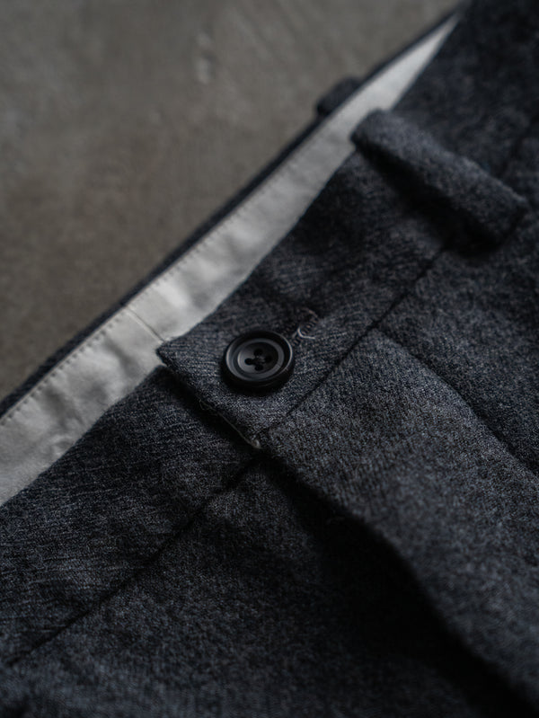 Washed Serge Sarouel Wide Pants【dark gray】