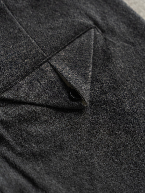 Washed Serge Sarouel Wide Pants【dark gray】