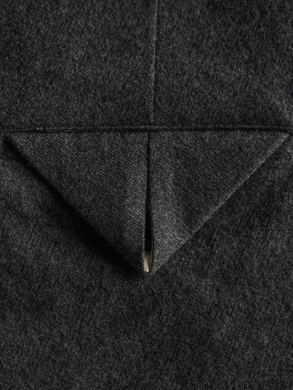 Washed Serge Sarouel Wide Pants【dark gray】
