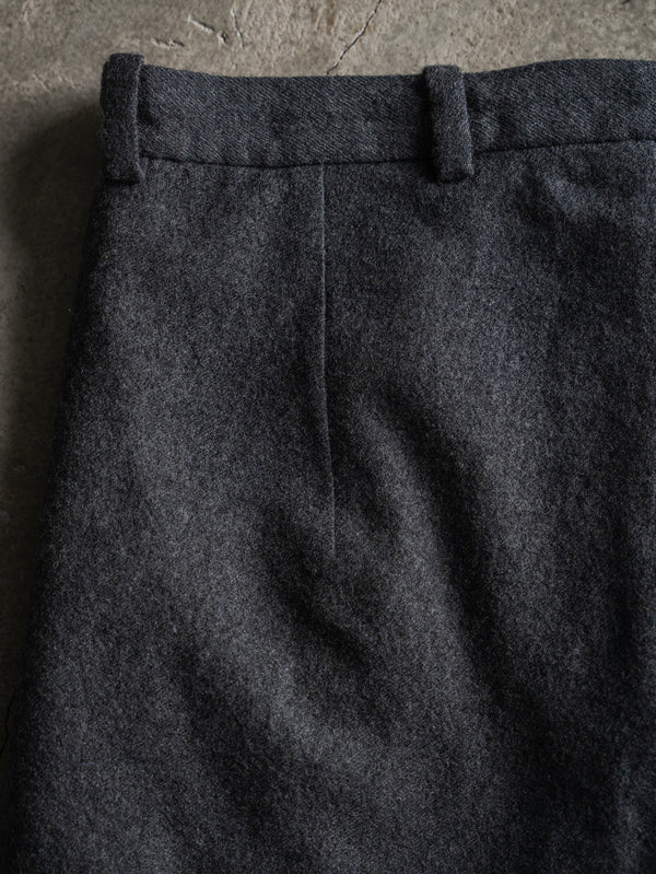 Washed Serge Sarouel Wide Pants【dark gray】