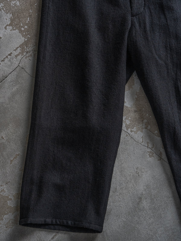 Washed Serge Sarouel Wide Pants【black】