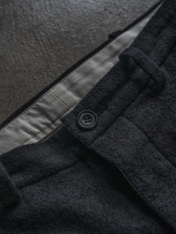 Washed Serge Sarouel Wide Pants【black】
