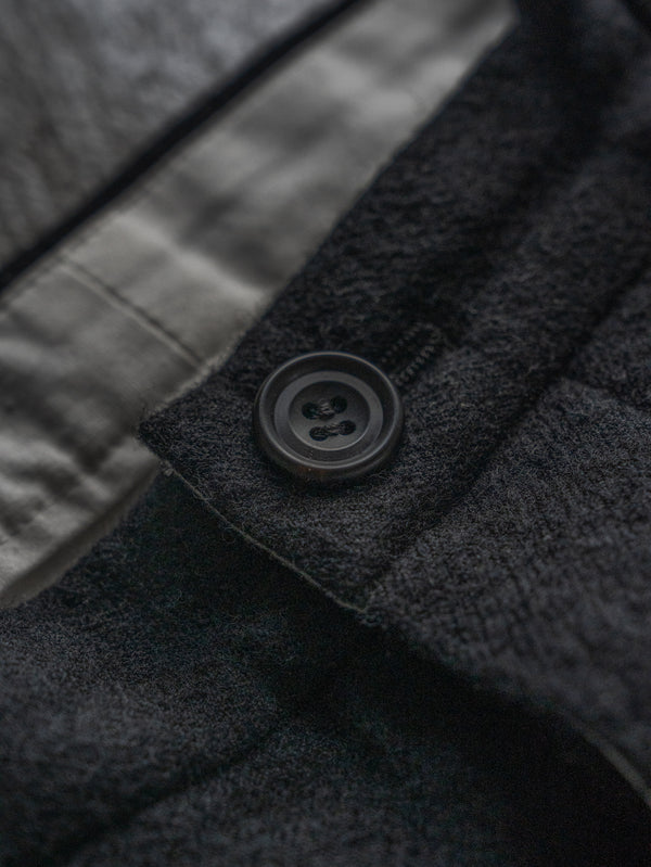 Washed Serge Sarouel Wide Pants【black】