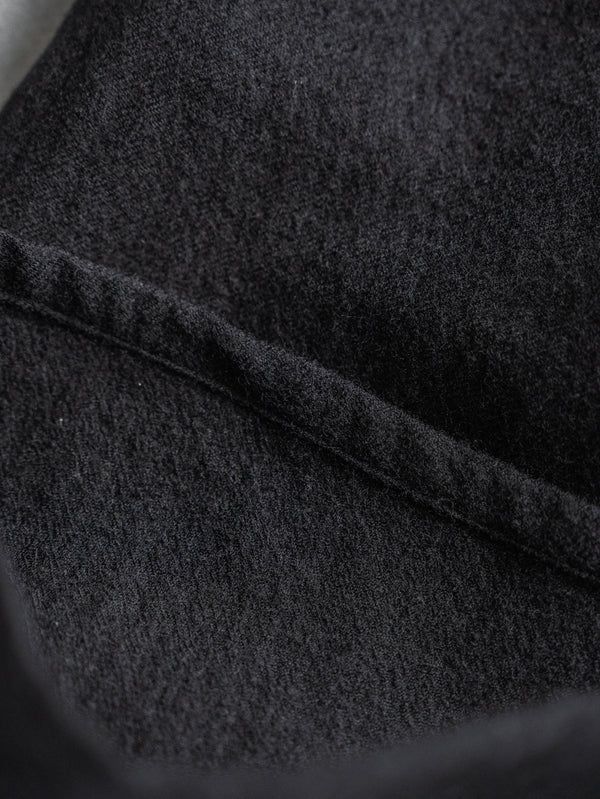 Washed Serge Sarouel Wide Pants【black】