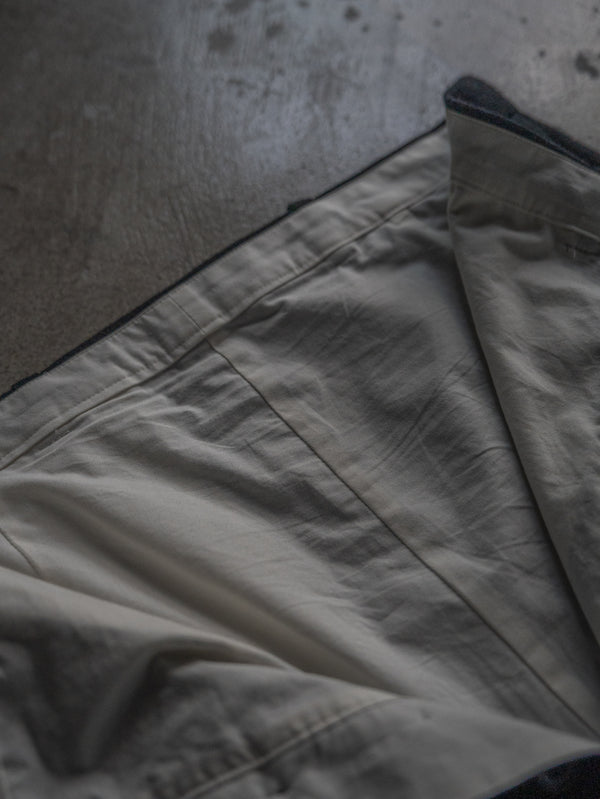 Washed Serge Sarouel Wide Pants【black】