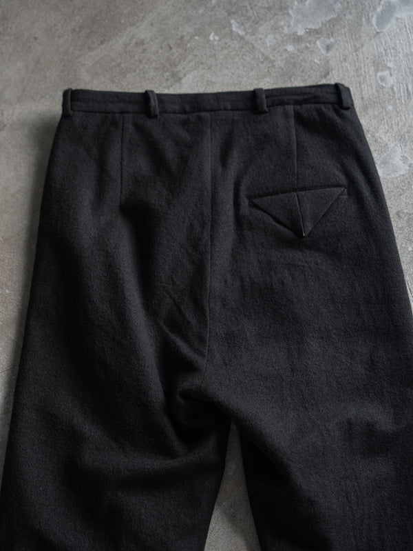 Washed Serge Sarouel Wide Pants【black】