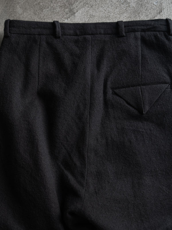 Washed Serge Sarouel Wide Pants【black】
