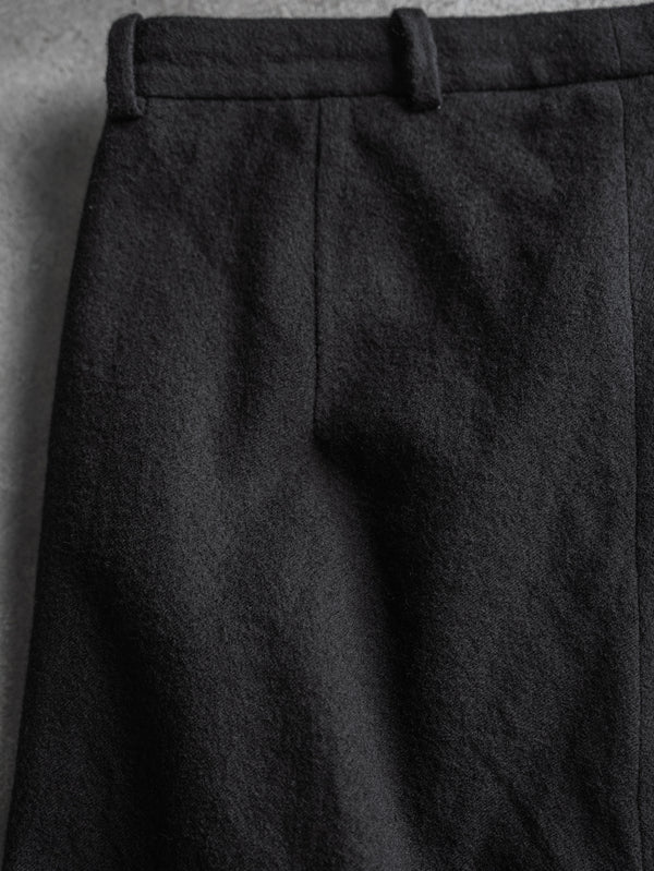 Washed Serge Sarouel Wide Pants【black】