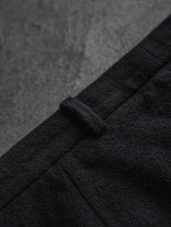 Washed Serge Sarouel Wide Pants【black】