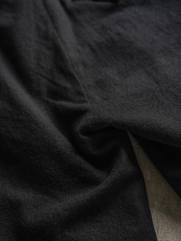 Washed Serge Sarouel Wide Pants【black】