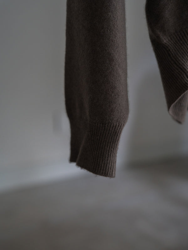 Cashmere Balloon Sleeve Knit【taupe】